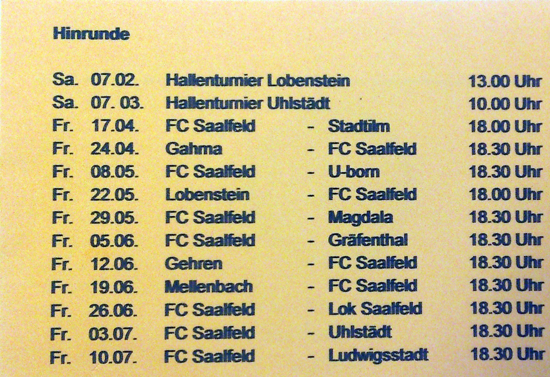 Altliga nimmt Spielbetrieb auf 