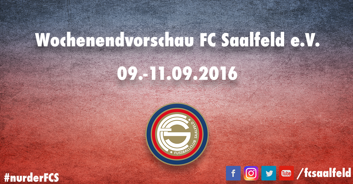 Vorschau für den 09. - 11.09.2016