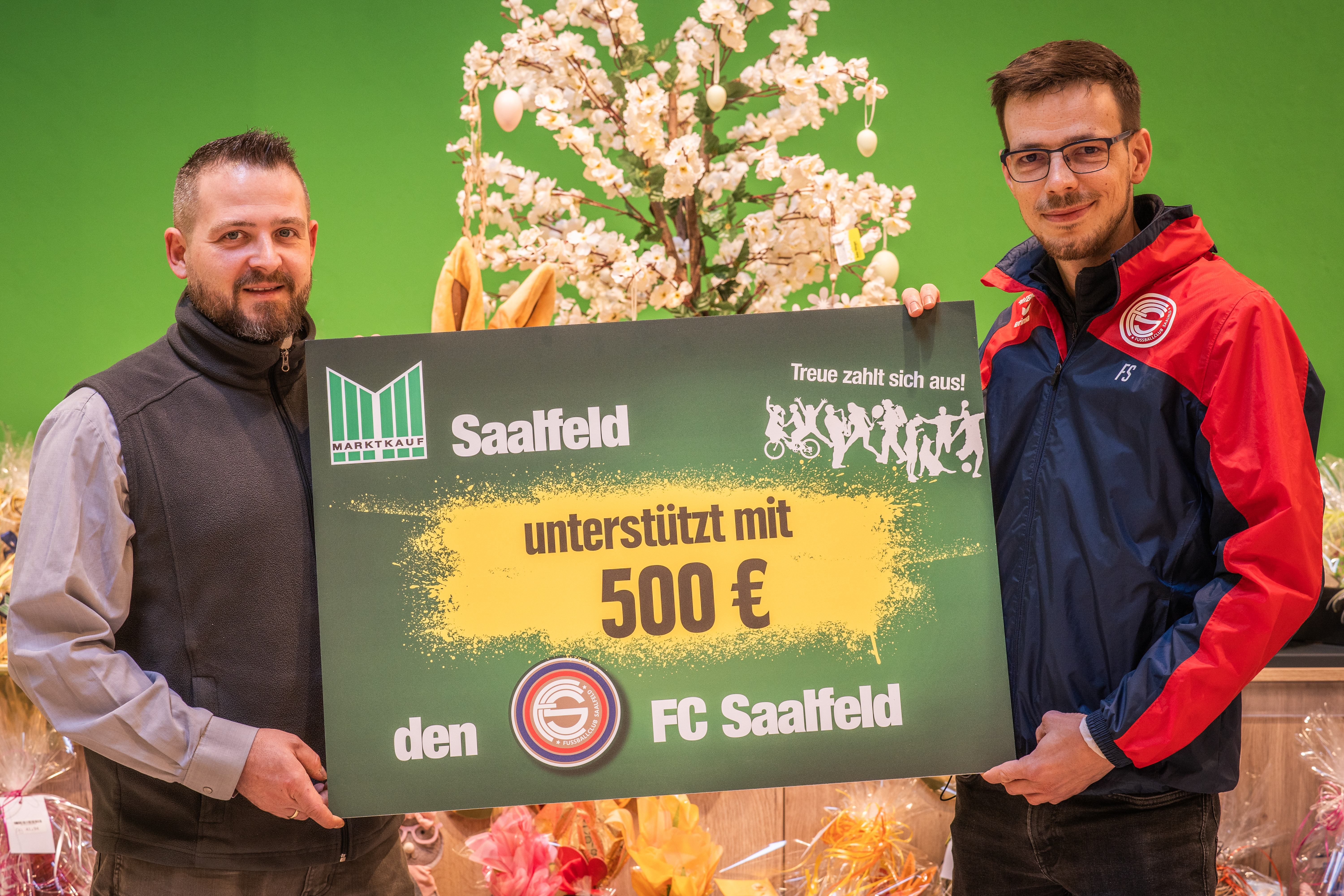 Spendenübergabe mit dem Marktkauf Saalfeld